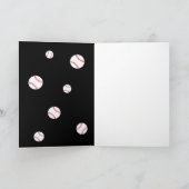 野球ボール ブラック サンクス コーチ フォト カード (内部)