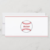 野球ボール 誕生日 ありがとう 子供 フォトカード サンキューカード (裏面)