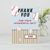 野球ボール 誕生日 子ども サンキューカード (スタンド正面)