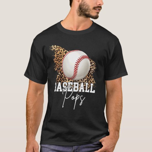 野球ポップヒョウハート Tシャツ (正面)