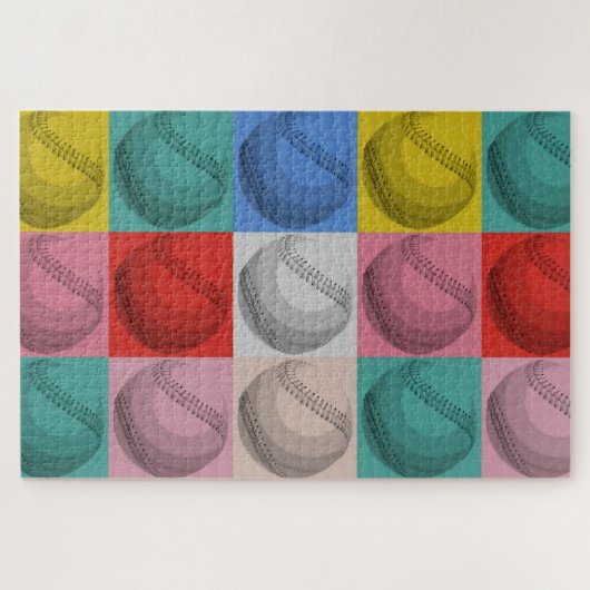 野球ポップ・アートのアート – プ人気があるローツ ジグソーパズル (横)