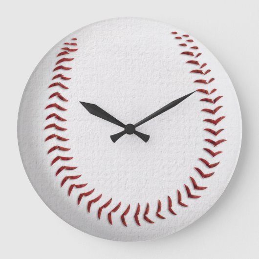 野球マクロ ラージ壁時計 (正面)