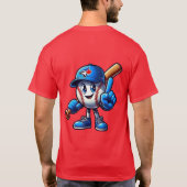 野球マスコット・キャラクターTシャツデザイン Tシャツ (裏面)