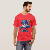 野球マスコット・キャラクターTシャツデザイン Tシャツ (正面フル)