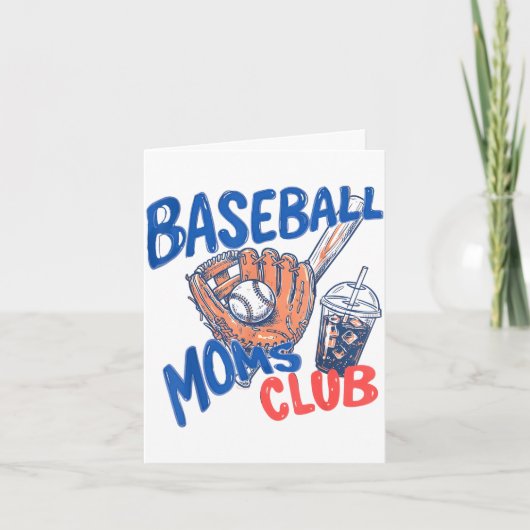 野球ママのクラブ アイスコーヒー & グローブ スポーツ カード (正面)