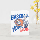 野球ママのクラブ アイスコーヒー & グローブ スポーツ カード (黄色い花)