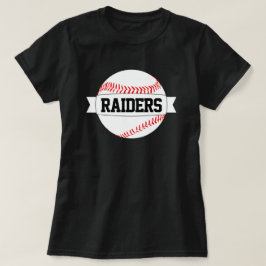 野球ママまたはファンのカスタムチームと選手名 Tシャツ