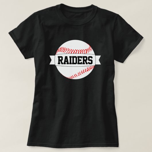 野球ママまたはファンのカスタムチームと選手名 Tシャツ (デザイン正面)