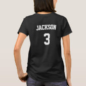 野球ママまたはファンのカスタムチームと選手名 Tシャツ (裏面)