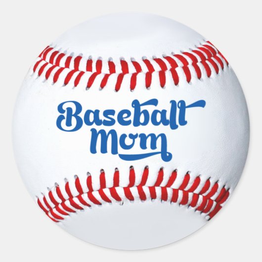 野球ママギフトステッカー ラウンドシール (正面)