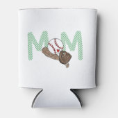 野球ママグリーントレフォイルスポ名門私立校風のートママ 缶クーラー (正面)