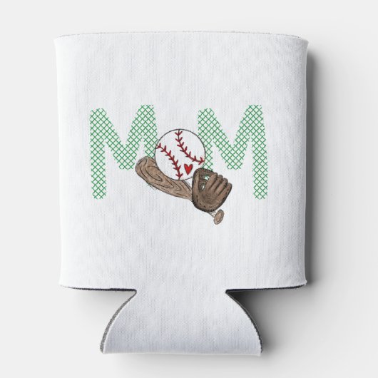 野球ママグリーントレフォイルスポ名門私立校風のートママ 缶クーラー (裏面)