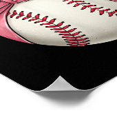 野球ママコケットピンクボウマザーズ日野球 ポスター (角)