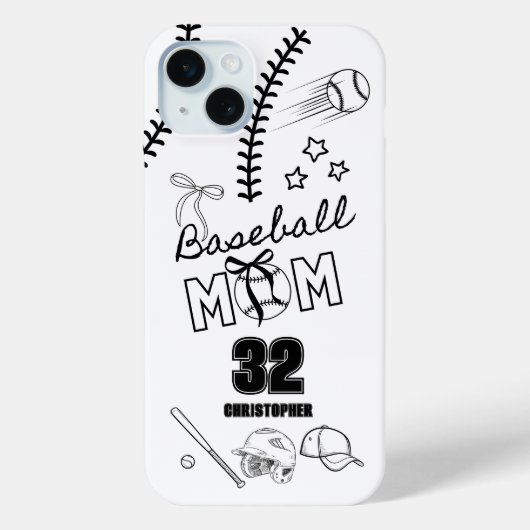 野球ママコケット弓 Case-Mate iPhoneケース (裏面)