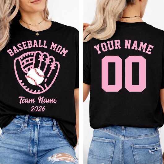 野球ママチーム カスタム名前 背番号  Tシャツ