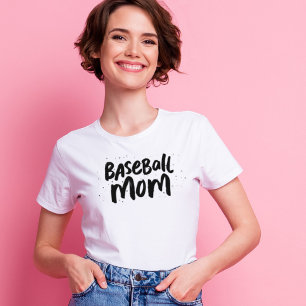 野球ママトレンディーパーソナライズされたブラックタイプ Tシャツ
