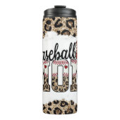 野球ママヒョウ柄タンブラースポーツママ タンブラー (正面)