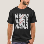 野球マママママ稲妻ボルトマザーズデイ Tシャツ (正面)