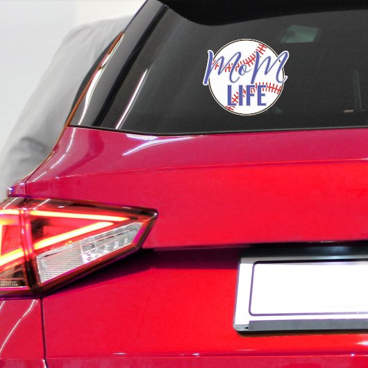 野球ママライフビニールカーウィンドウ シール