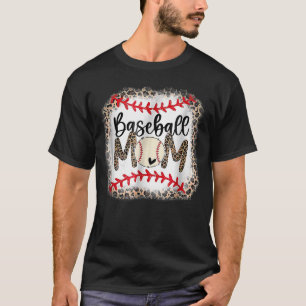野球ママレオパーおもしろいドソフトボールMOM母D Tシャツ