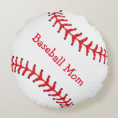 野球ママ丸い枕 ラウンドクッション (裏面)