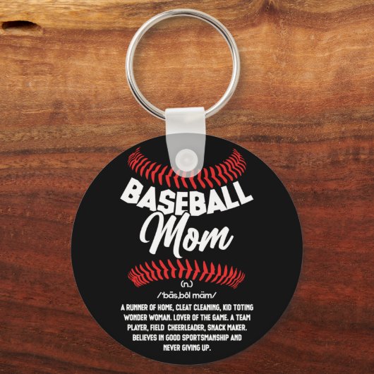 野球ママ定義スポーツソフトボール キーホルダー (正面)