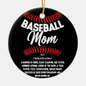 野球ママ定義スポーツソフトボール セラミックオーナメント (正面)