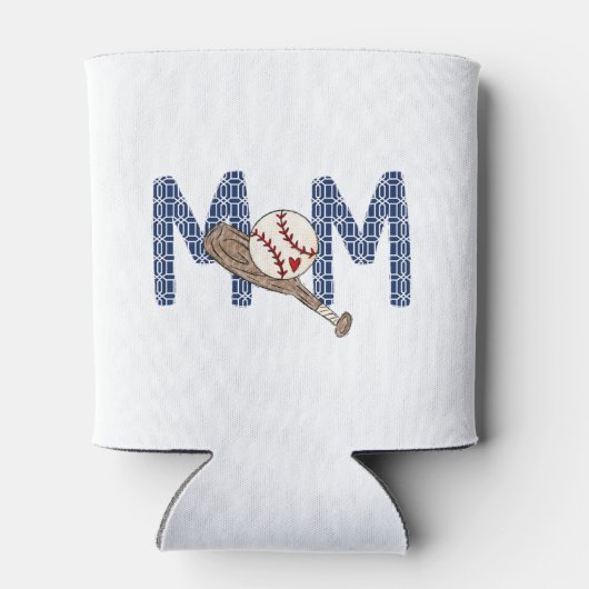 野球ママ海軍名門私立校風のスポーツ母 缶クーラー (裏面)