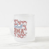 野球ママ野球をテーマにした曇りマグカップ フロストグラスマグカップ (正面左)