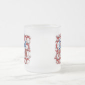 野球ママ野球をテーマにした曇りマグカップ フロストグラスマグカップ (中央)