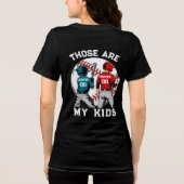 野球ママ キッズ 男の子 子供 オリジナル トライブレンドTシャツ (裏面)