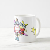 野球ママ コーヒーマグカップ (正面右)