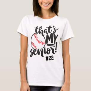 野球ママ シニアの背番号と名前 Tシャツ