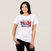 野球ママ フェイクヤーン風デザイン トライブレンドTシャツ (正面全面)