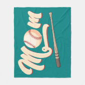 野球ママ フリースブランケット (正面)