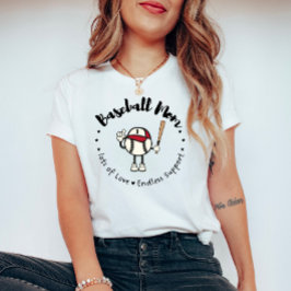 野球ママ：愛の多く、無限のサポート Tシャツ