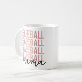 野球ママ |野球のママのプレゼント コーヒーマグカップ (正面左)