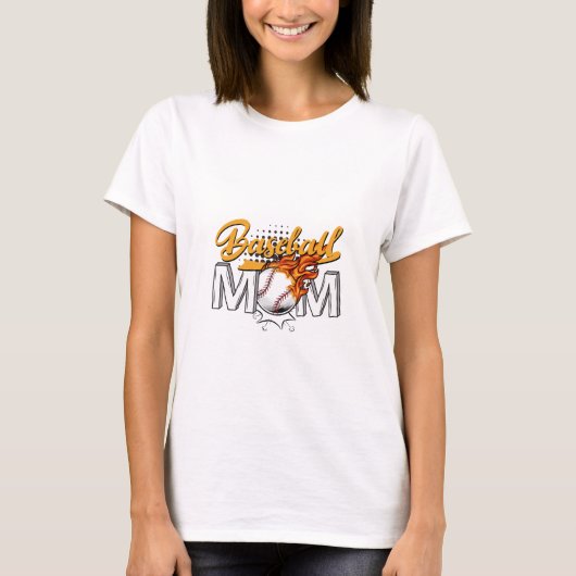 野球ママ Tシャツ (正面)