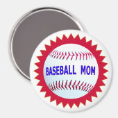 野球ママTシャツとギフトユニーク製品 マグネット (正面/裏面)