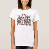 野球ママTシャツ女子野球Tシャツ Tシャツ (正面)