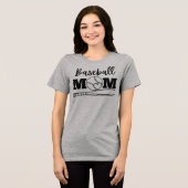 野球ママTシャツ - スポーツママのための試合日Tee トライブレンドTシャツ (正面全面)