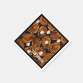 野球ミッツ柄ナプキン スタンダードカクテルナプキン (角)