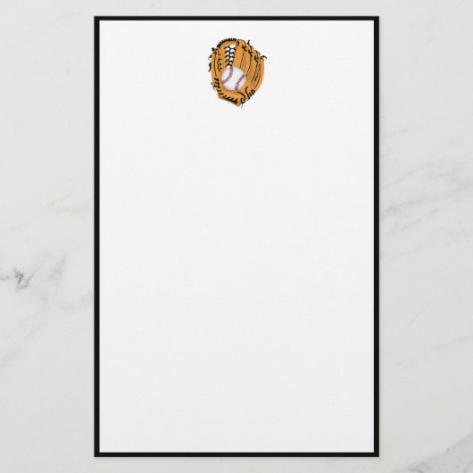 野球ミットアンドボール 便箋 (正面)