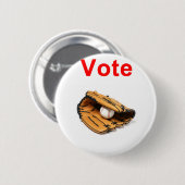 野球ミット・ロムニー2012年 缶バッジ (正面&裏面)