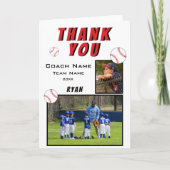 野球メモリメイトありがとうコーチ2フォトカード サンキューカード (正面)
