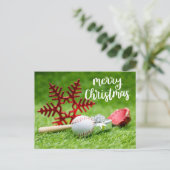 野球メリークリスマスとボール&こうもり シーズンポストカード (スタンド正面)