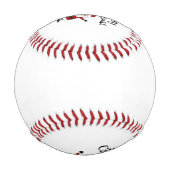 野球メリークリスマスサンタクロースと木々 野球ボール (裏面)