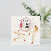 野球メリークリスマス選手とサンタクロース カード (スタンド正面)