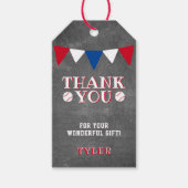 野球モダンの黒板の子供たちに感謝 ギフトタグ (正面)