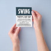 野球モダンキャンプアドバはっきりしたットフライヤー チラシ (手)